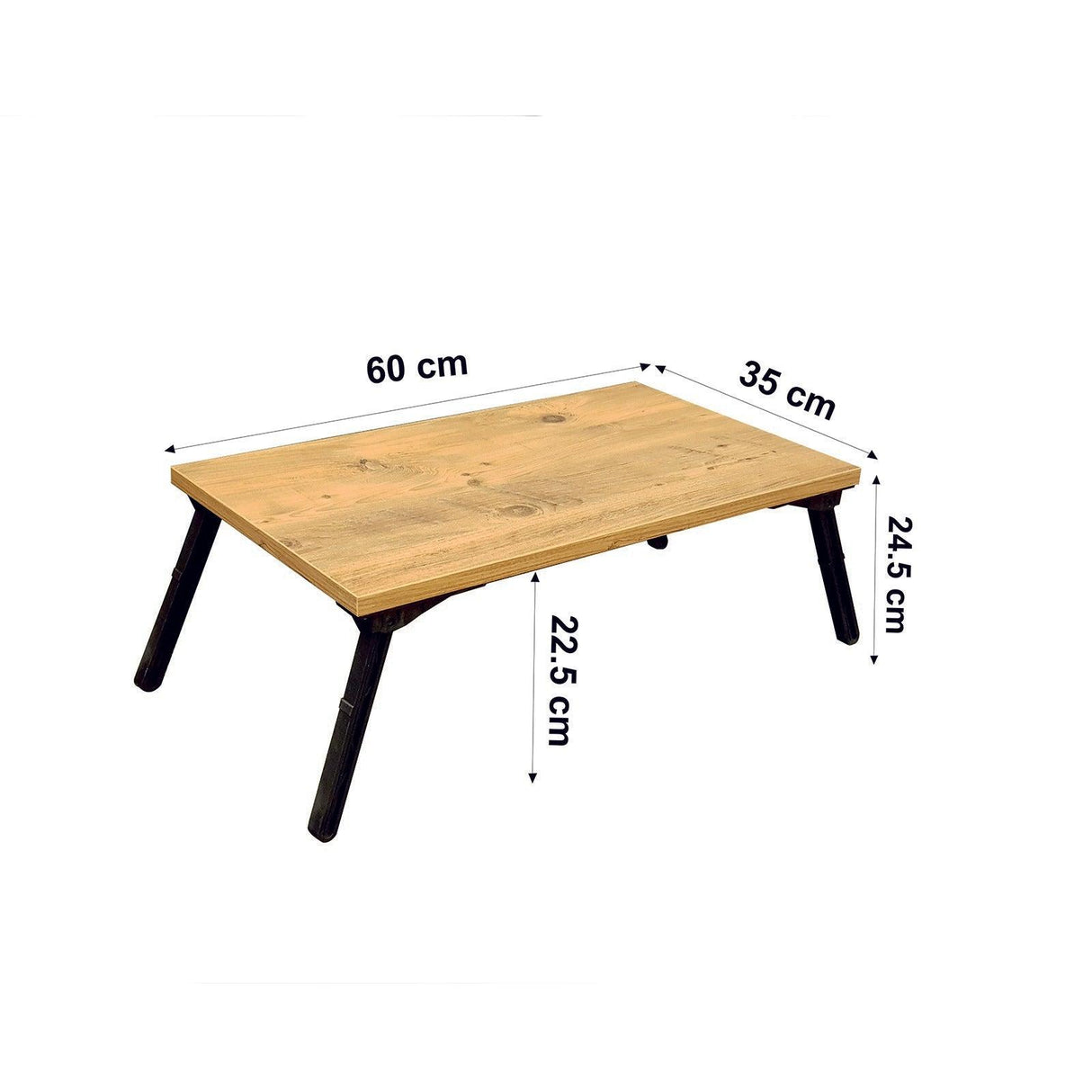 Birou Laptop Pliabil Atlantis, Stejar, 60x25x35 cm