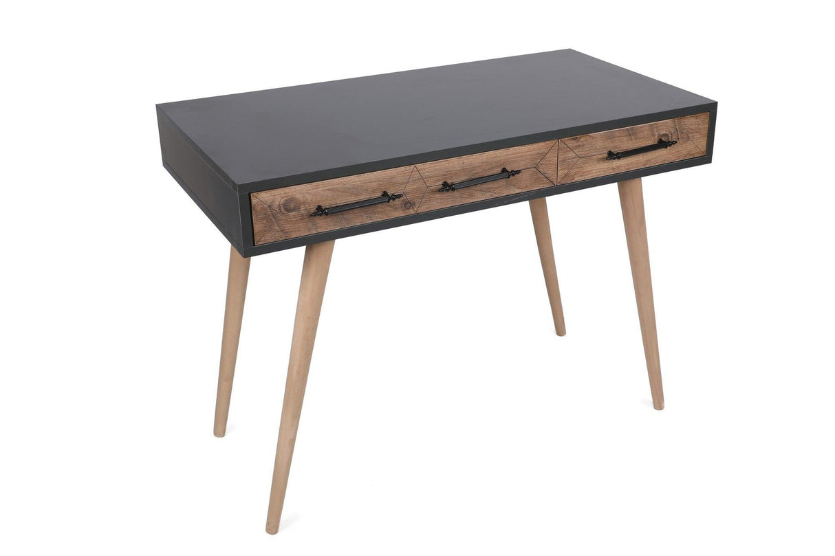 Birou Milano cu 2 sertare, Stejar Gri, 105x79x55 cm