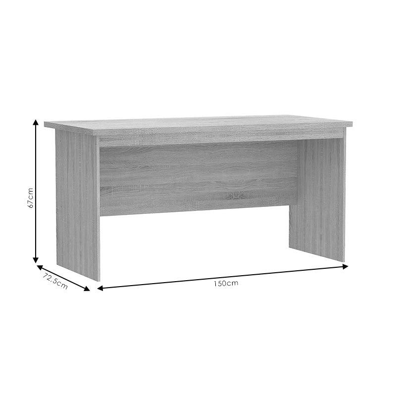 Birou Payton, Gri - Sonoma, 150x72x76 cm - Gri