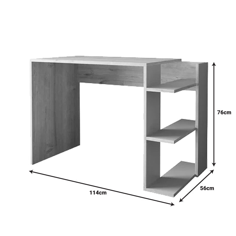 Birou Toska, 114x56x76 cm - Stejar-Gresie
