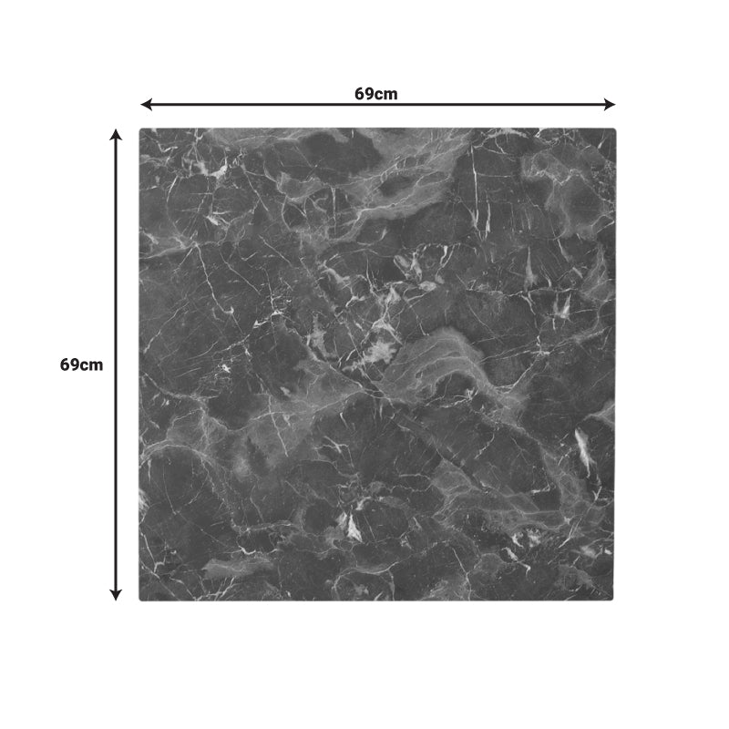 Blat de masa Verhia, Gri inchis, 12 mm, 69x69 cm