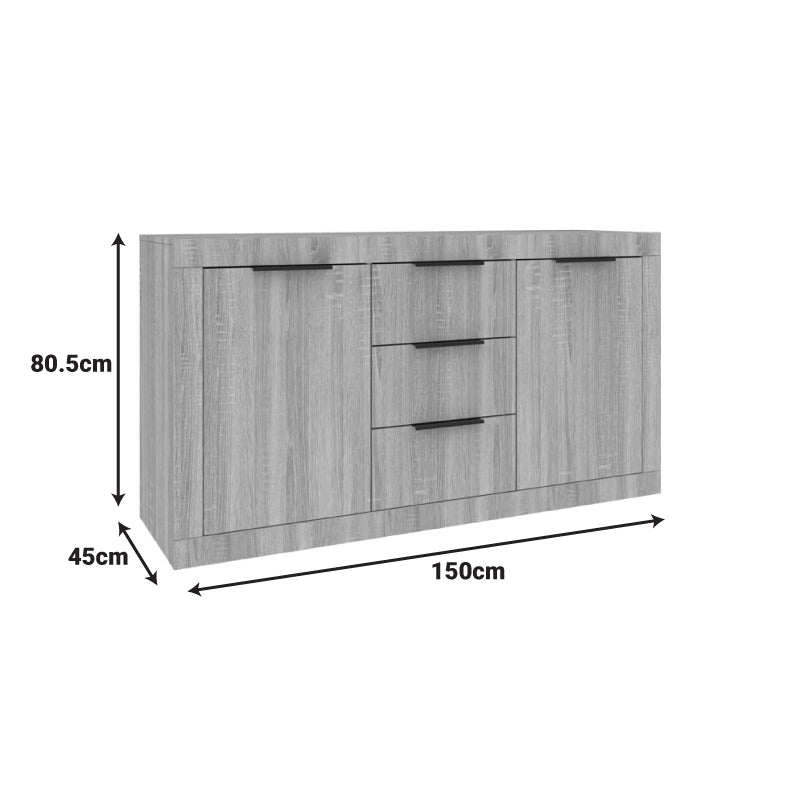 Comoda Doha, Diverse culori, 150x45x80 cm - Antracit
