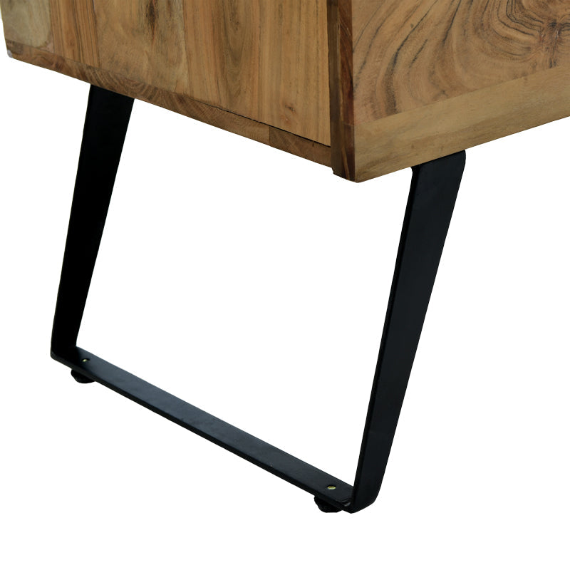 Comodă Imena, lemn de acacia, Natur, 148x43x86 cm