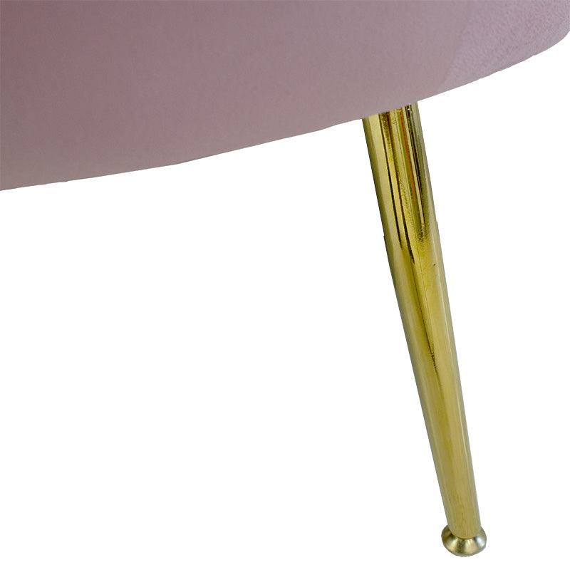Canapea 2 locuri Daimon catifea, 134x70x77 cm - Roz