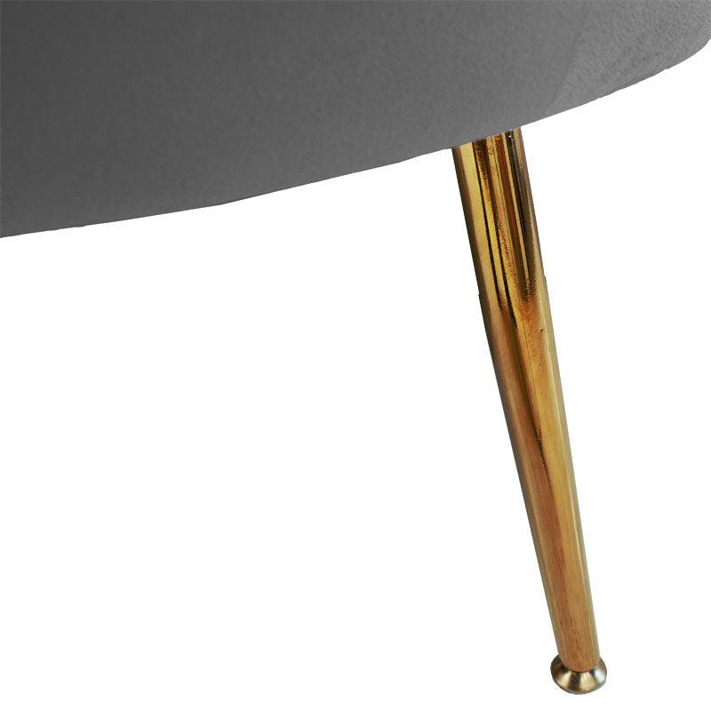 Canapea 2 locuri Daimon catifea, 134x70x77 cm - Gri