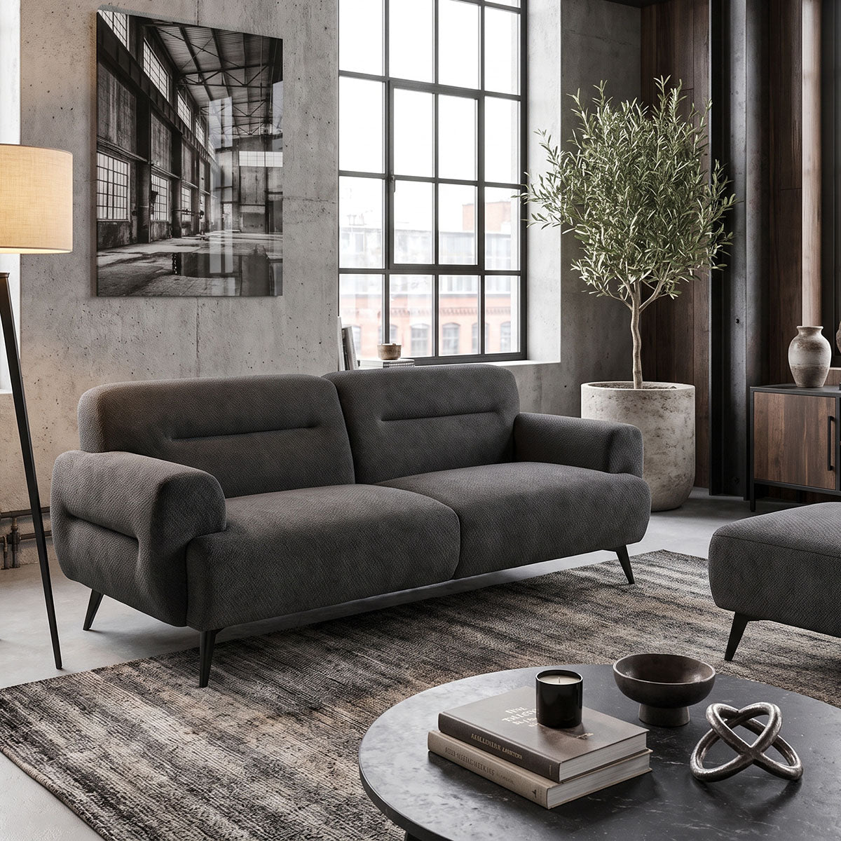 Canapea 3 locuri Anbola, Diverse culori, 213x87x80 cm - Antracit | SKU: 371-000050 | Canapea 3 locuri Anbola, 213x87x80 cm, varianta Antracit, produs pentru amenajarea locuinței, disponibil online în România la CasaMob