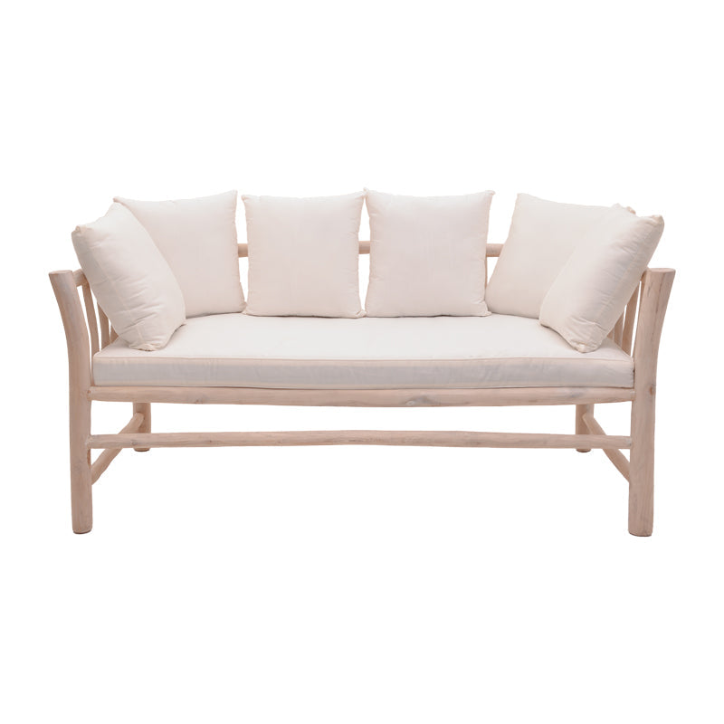 Canapea cu 2 locuri pentru gradina de gradina Dranjere Boho, Natural, 167x80x71 cm