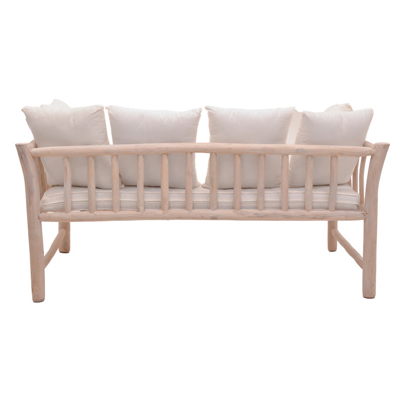 Canapea cu 2 locuri pentru gradina de gradina Dranjere Boho, Natural, 167x80x71 cm