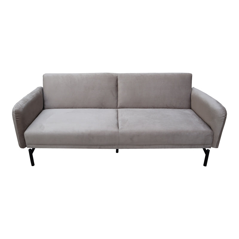 Canapea extensibilă 3 locuri Veluto, catifea, Diverse culori, 197x85x83 cm - Bej - Gri | SKU: 035-000119 | Canapea extensibilă 3 locuri Veluto, catifea, 197x85x83 cm, varianta Bej - Gri, produs pentru amenajarea locuinței, disponibil online în România la CasaMob
