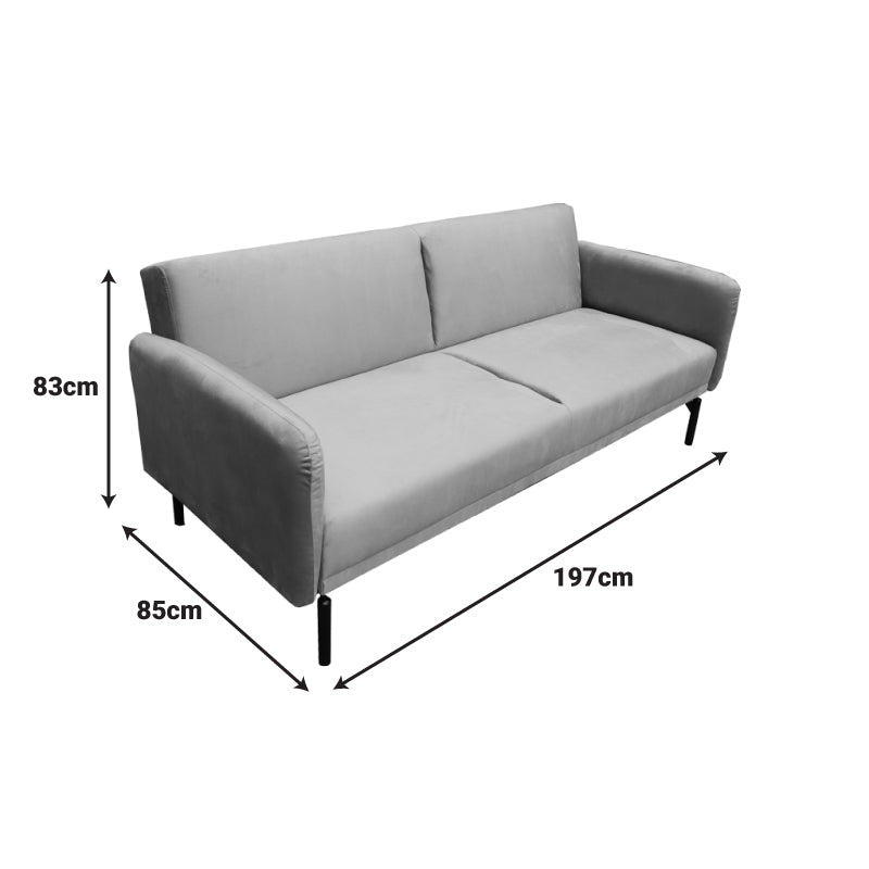 Canapea extensibilă 3 locuri Veluto, catifea, Diverse culori, 197x85x83 cm - Antracit | SKU: 035-000120 | Canapea extensibilă 3 locuri Veluto, catifea, 197x85x83 cm, varianta Antracit, produs pentru amenajarea locuinței, disponibil online în România la CasaMob
