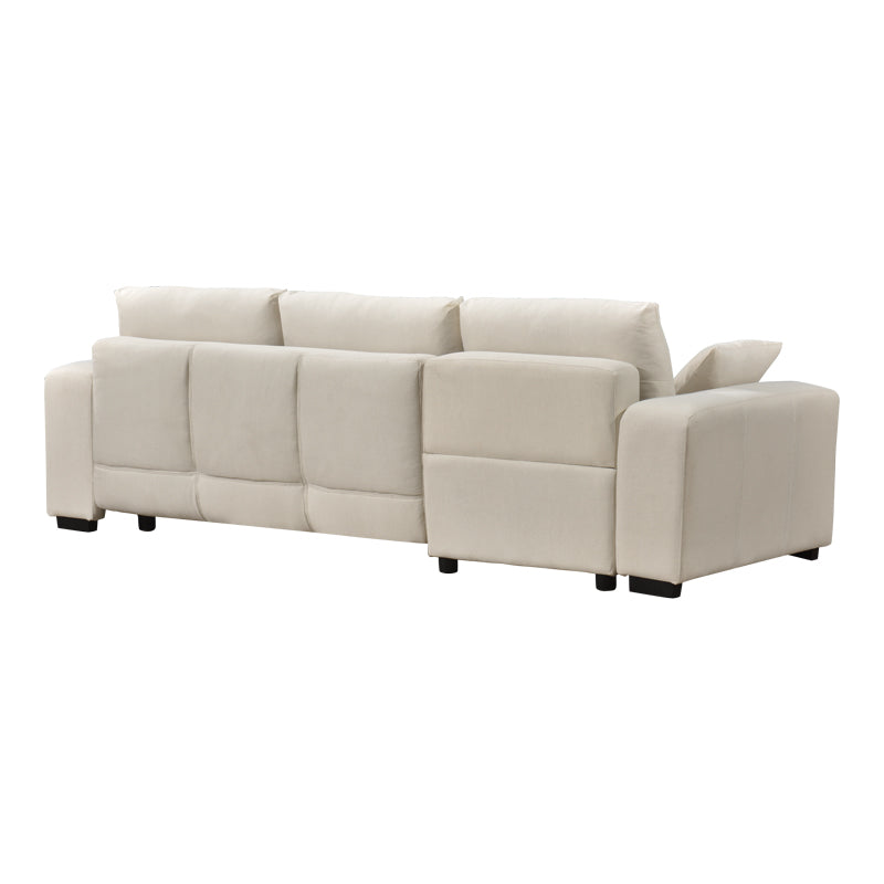 Canapea extensibilă Belda, colț reversibil, cu depozitare, Diverse culori, 246x138x82 cm - Crem | SKU: 389-000017 | Canapea extensibilă Belda, colț reversibil, cu depozitare, 246x138x82 cm, varianta Crem, produs pentru amenajarea locuinței, disponibil online în România la CasaMob