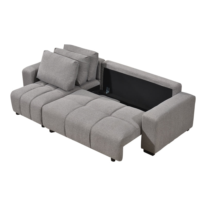 Canapea extensibilă Belda, colț reversibil, cu depozitare, Diverse culori, 246x138x82 cm - Gri | SKU: 389-000019 | Canapea extensibilă Belda, colț reversibil, cu depozitare, 246x138x82 cm, varianta Gri, produs pentru amenajarea locuinței, disponibil online în România la CasaMob