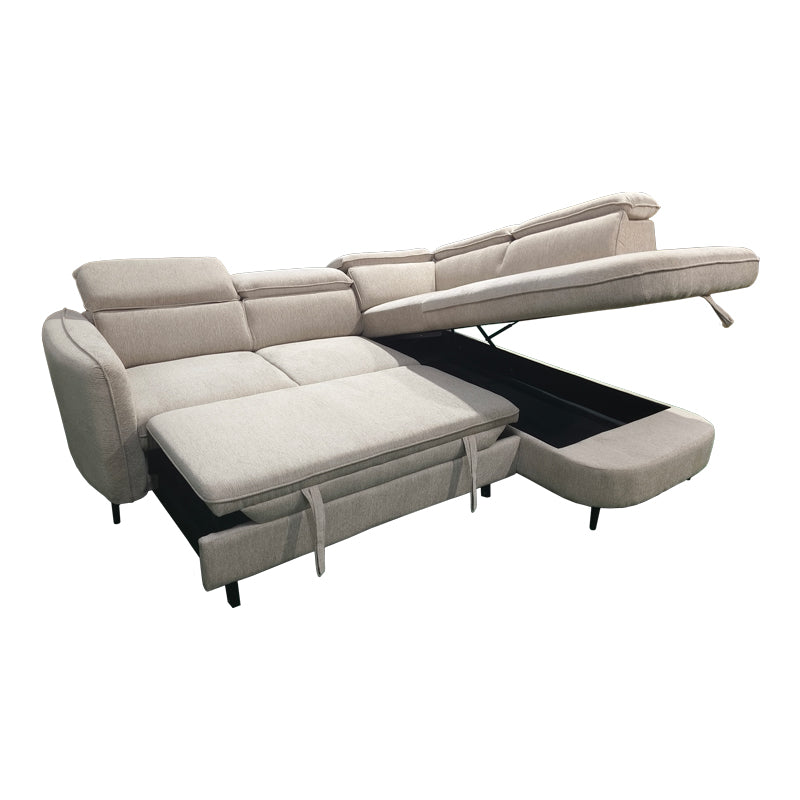 Canapea extensibilă Napia, colț stânga, Diverse culori, 249x210x98 cm - Bej | SKU: 371-000039 | Canapea extensibilă Napia, colț stânga, 249x210x98 cm, varianta Bej, produs pentru amenajarea locuinței, disponibil online în România la CasaMob