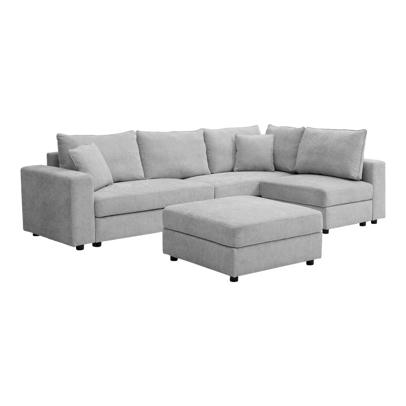 Canapea Navaro, Stofa, 281x256x85 cm - Gri