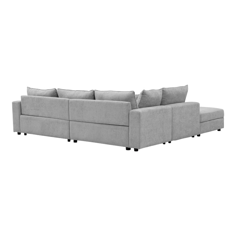 Canapea Navaro, Stofa, 281x256x85 cm - Gri