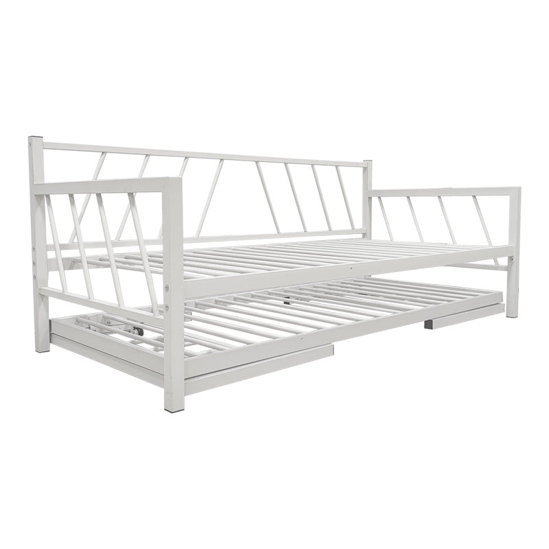 Canapea-Pat cu functie dubla Remmie, metal, Alb - Negru, 90x190 cm - Canapea-Pat cu functie dubla Remmie, metal, Alb - Negru, 90x190 cm - 386-000007