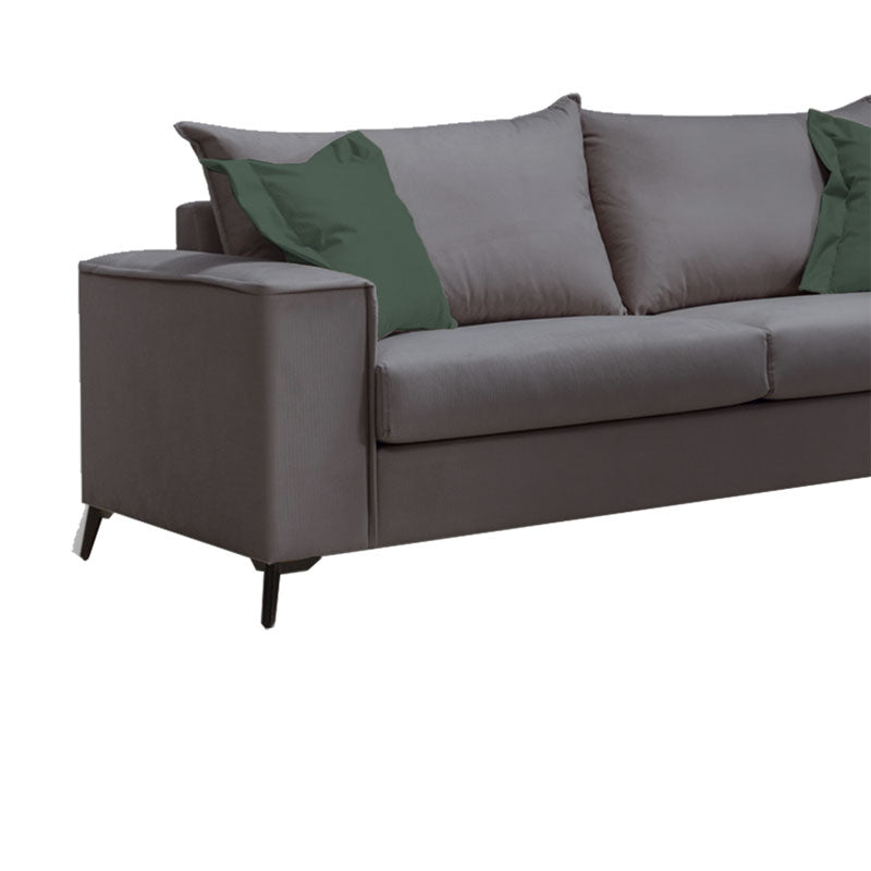 Canapea Verona 3 locuri, perne Latte, Bej - Gri, 225x93x100 cm - Gri
