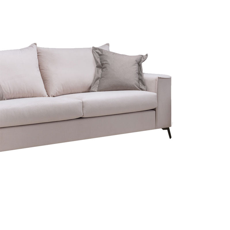 Canapea Verona 3 locuri, perne Latte, Bej - Gri, 225x93x100 cm - Bej