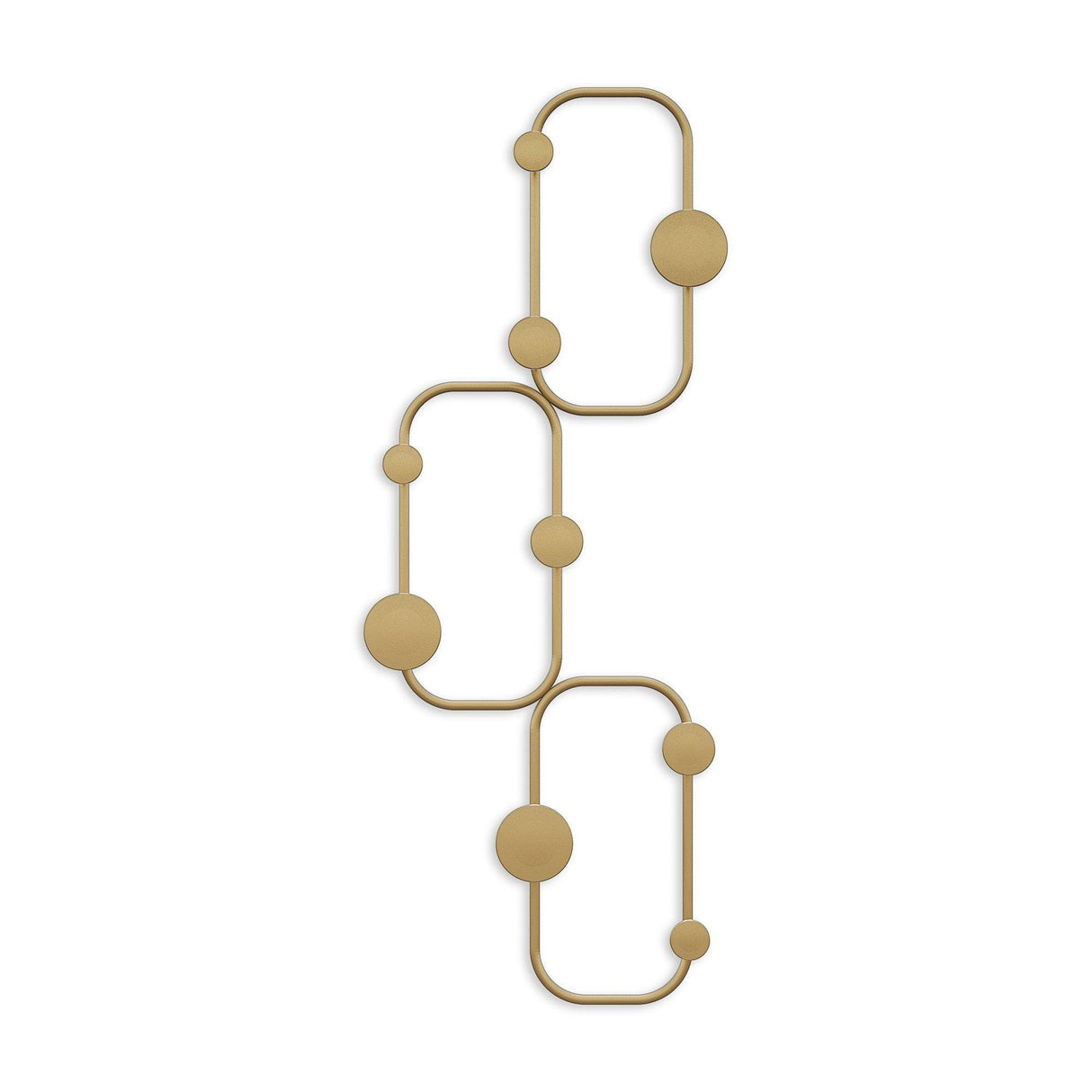 Cuier de perete metalic, 5x28x70 cm - Auriu