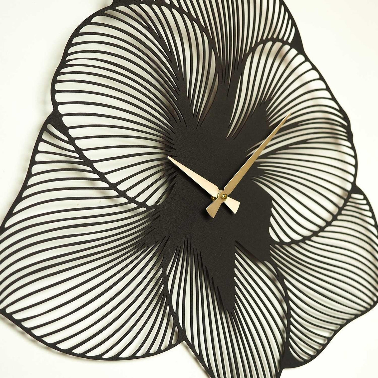 Ceas de perete Azalea Metal Wall Clock - Black, Negru, 70x70 cm
