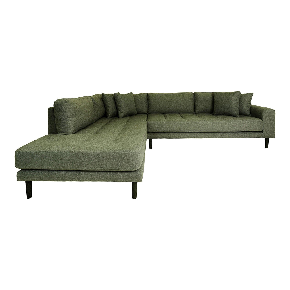 Coltar Lido, stânga, Verde Olive, 257x76x92 cm
