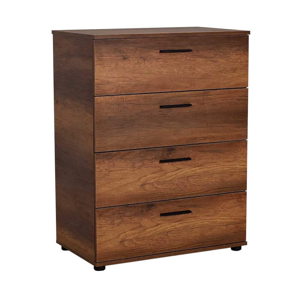 Comoda SFN-540-BB-1 Home Collection® Trendline, 4 sertare, Alb - Nuc, 73x96x44 cm - Nuc | SKU: SFN-540-BB-1, SFN-540-OO-1