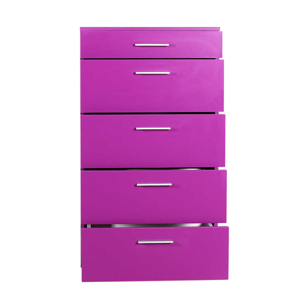 Comoda SFN-550-FF-1 Home Collection® Trendline cu 5 sertare, Alb - Maro - Stejar - Mov, 60x108x44 cm - Mov | SKU: SFN-550-FF-1, SFN-550-BB-1, SFN-550-OO-1, SFN-550-UU-1