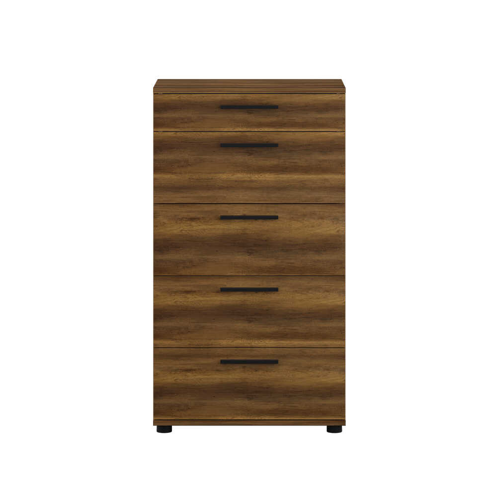 Comoda SFN-550-FF-1 Home Collection® Trendline cu 5 sertare, Alb - Maro - Stejar - Mov, 60x108x44 cm - Maro | SKU: SFN-550-OO-1