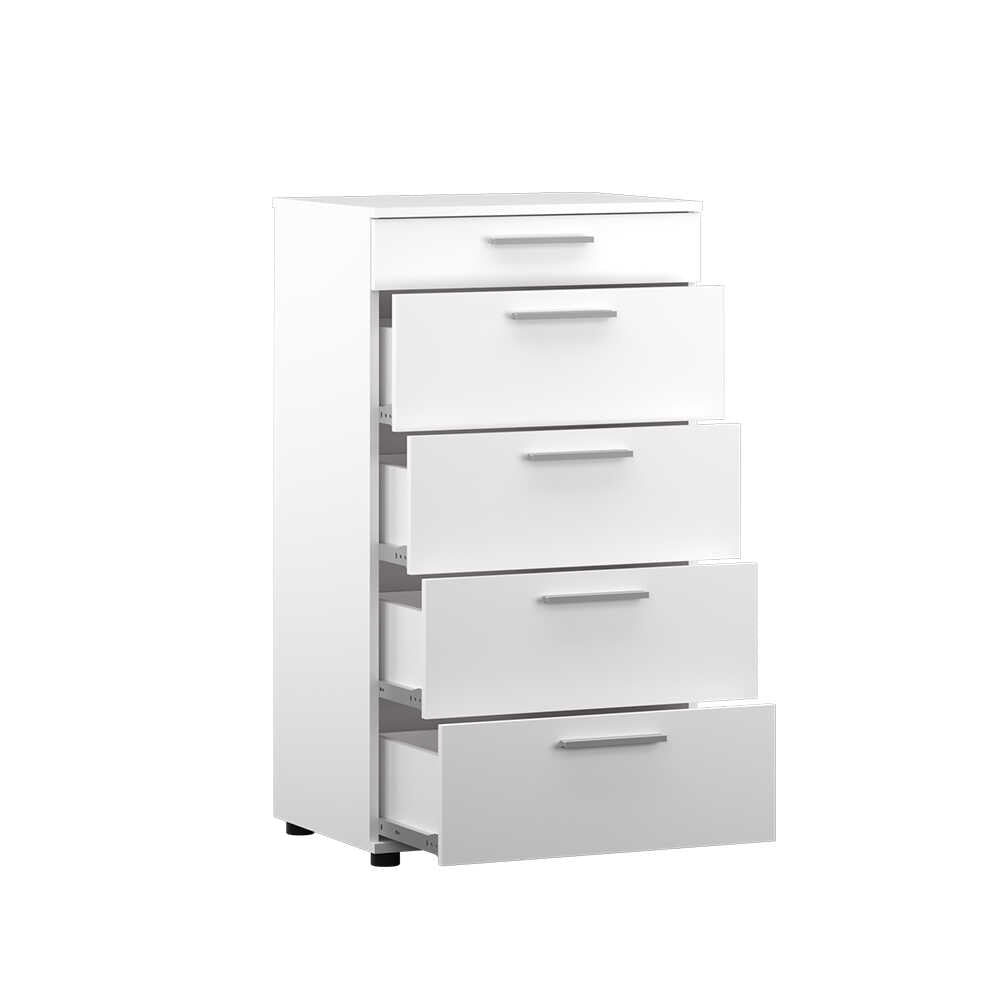 Comoda SFN-550-FF-1 Home Collection® Trendline cu 5 sertare, Alb - Maro - Stejar - Mov, 60x108x44 cm - Alb | SKU: SFN-550-FF-1, SFN-550-BB-1, SFN-550-OO-1, SFN-550-UU-1