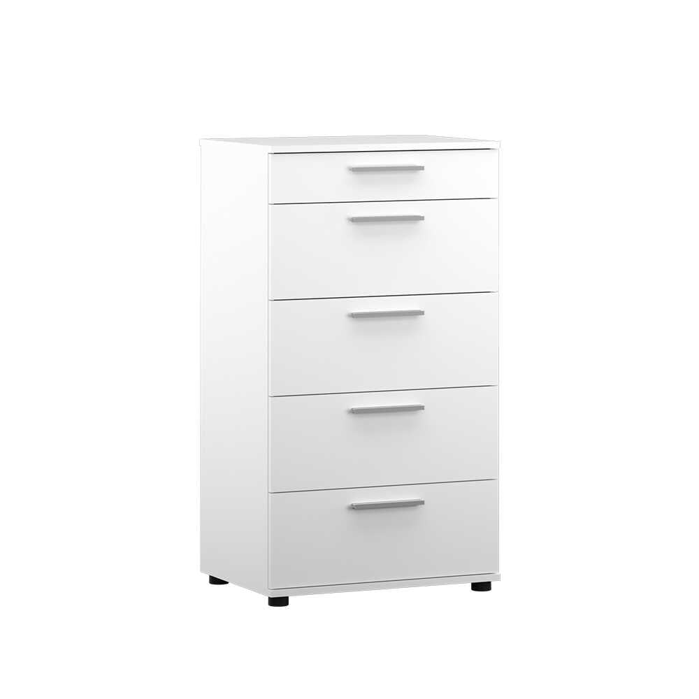 Comoda SFN-550-FF-1 Home Collection® Trendline cu 5 sertare, Alb - Maro - Stejar - Mov, 60x108x44 cm - Alb | SKU: SFN-550-FF-1, SFN-550-BB-1, SFN-550-OO-1, SFN-550-UU-1