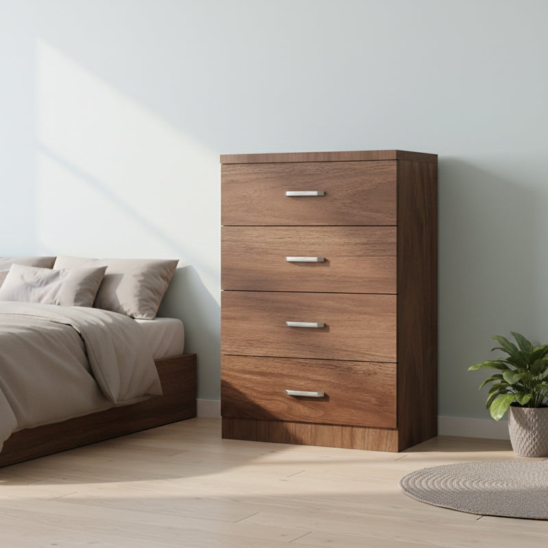 Comoda cu 4 sertare Killian, Sonoma - Wenge, 80x40x80 cm - Nuc