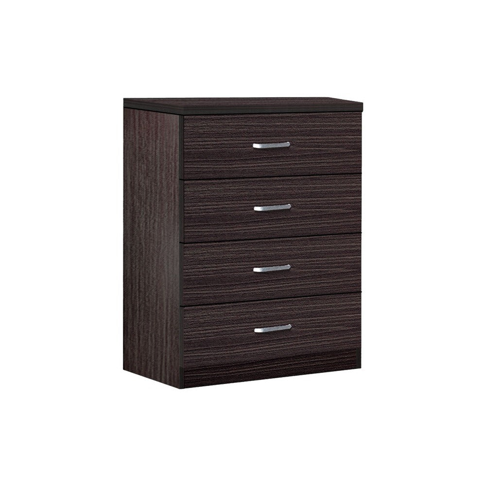 Comoda cu 4 sertare Killian, Sonoma - Wenge, 80x40x80 cm - Comoda cu 4 sertare Killian, Sonoma - Wenge, 80x40x80 cm - 072-000079