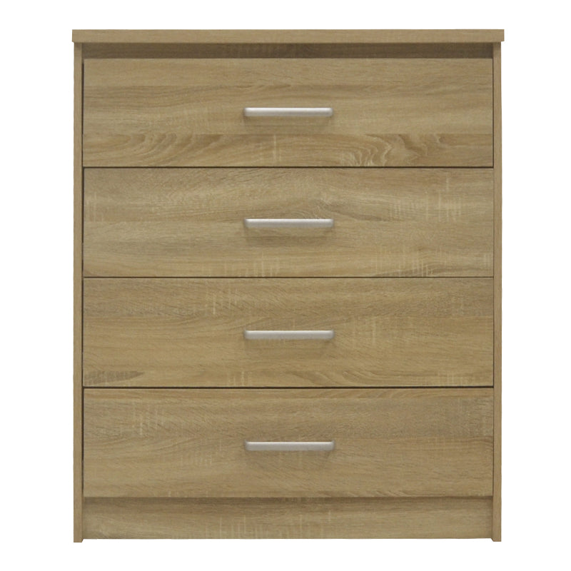 Comoda cu 4 sertare Olympus, stejar deschis, 80x40x95 cm