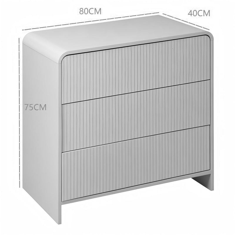 Comoda cu sertare Zeplen, Alb, 80x40x75 cm