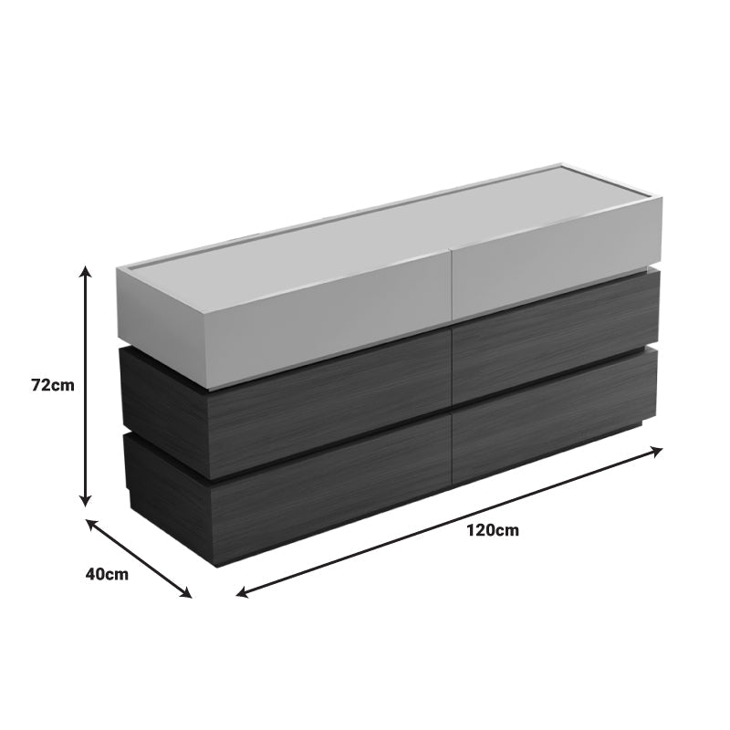 Comoda Sonlen, MDF si melamina, 120x40x72 cm - Nuc