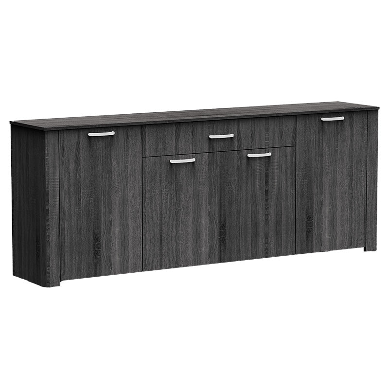 Comoda Kinley, sonoma - negru, 210x40x82 cm - Comoda Kinley, sonoma - negru, 210x40x82 cm - 248-000008