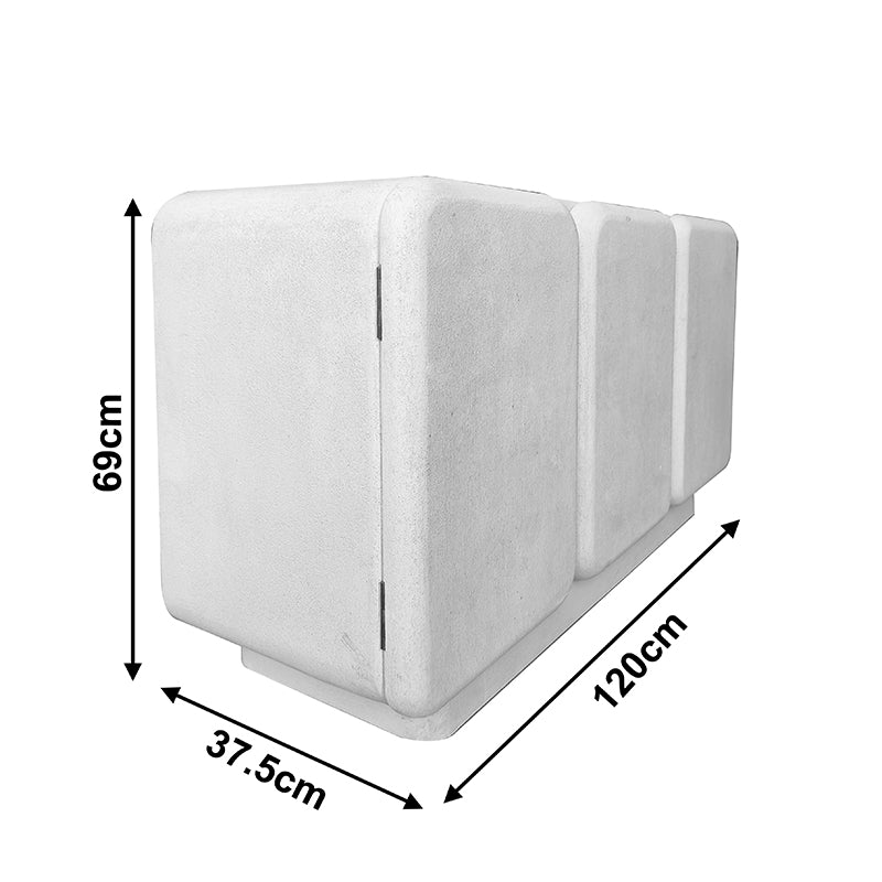Comoda Kooldio, MDF, Alb, 120x38x69 cm