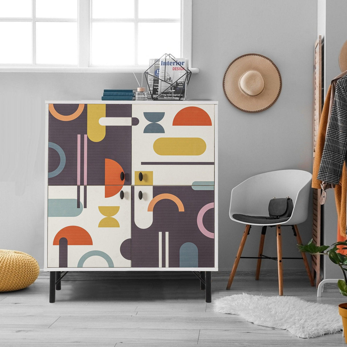 Comoda Multilux, 95x111x36 cm - Galben