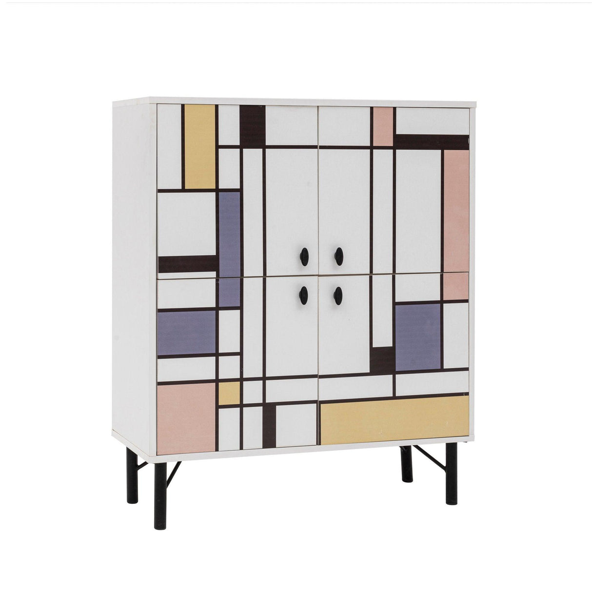 Comoda Multilux, 95x111x36 cm - Maro