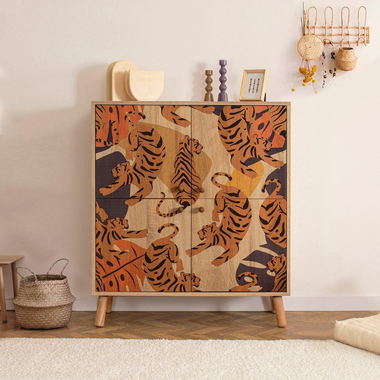 Comoda Multilux, 95x111x36 cm - Portocaliu