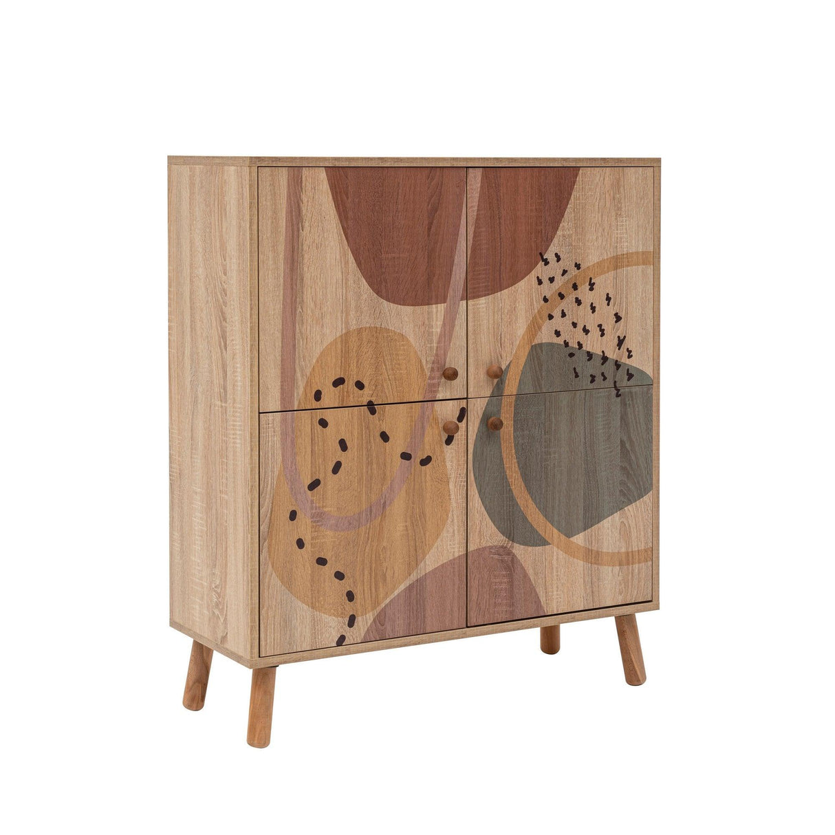 Comoda Multilux, 95x111x36 cm - Multicolor