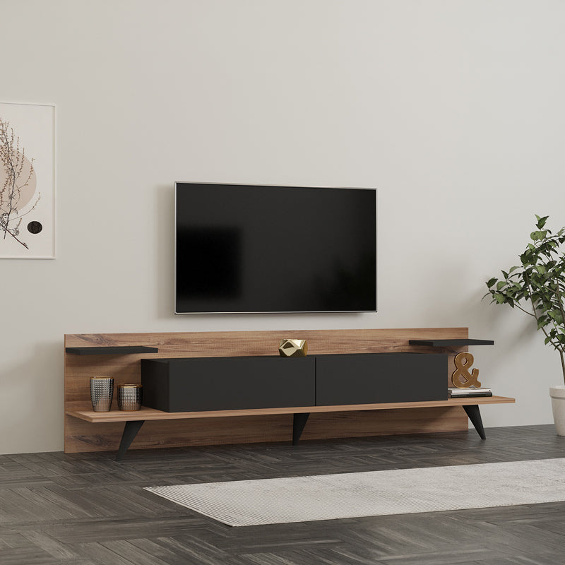 Comoda TV Astry, Antracit-Nuc - Antracit-Stejar, 180x37x45 cm - Comoda TV Astry, Antracit-Nuc - Antracit-Stejar, 180x37x45 cm