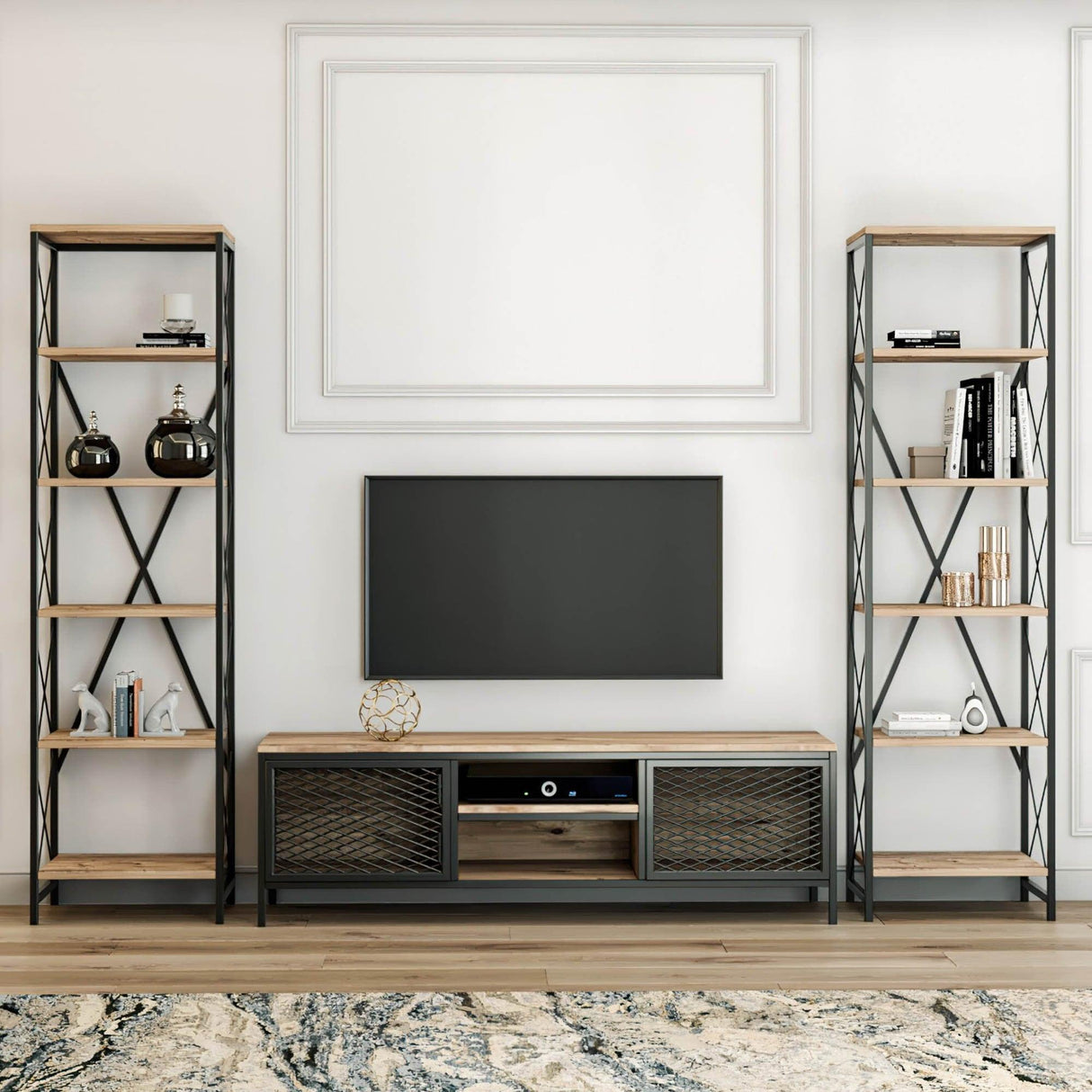 Comoda TV Bloon, Stejar, 150x40x47 cm