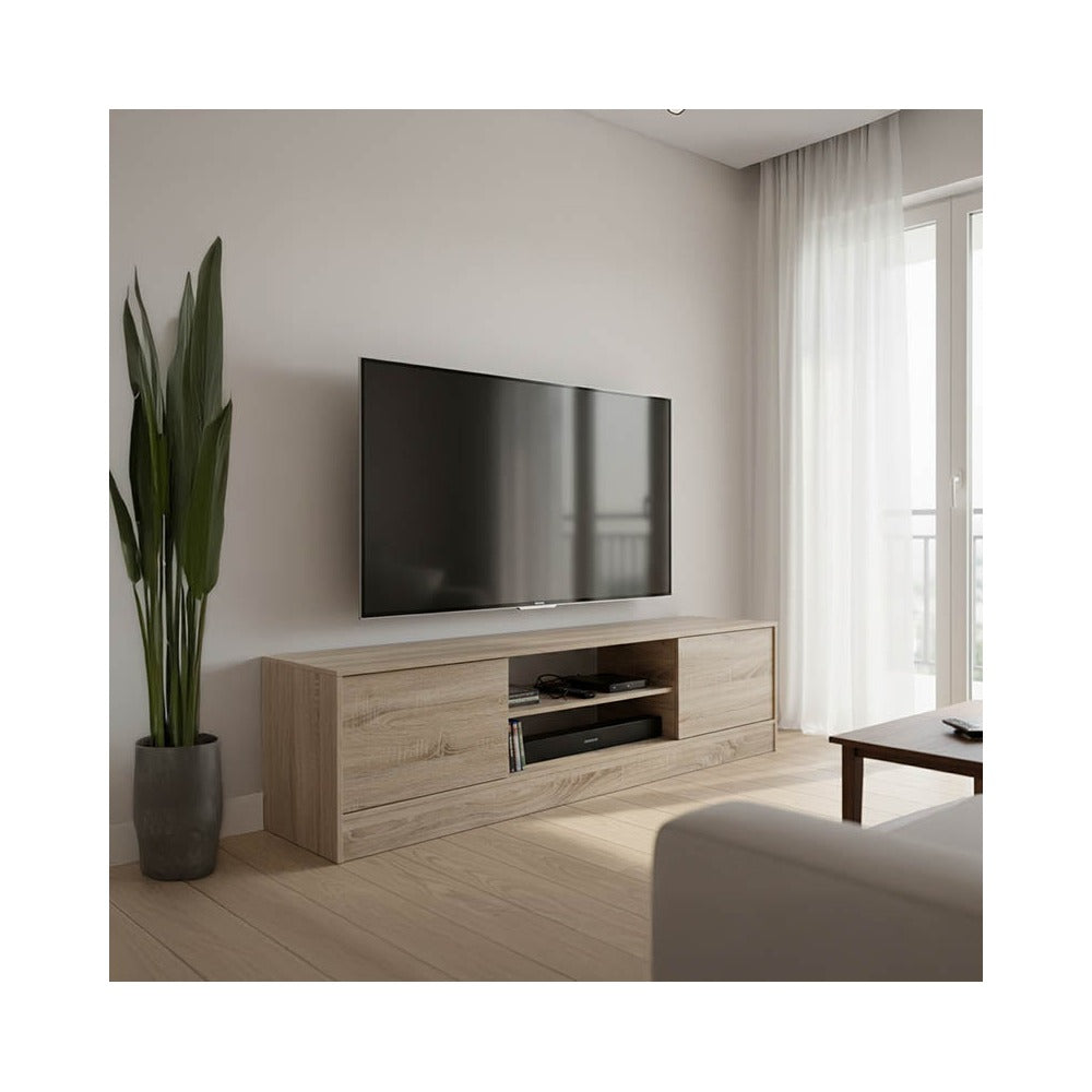 Comoda TV Sasa, Pal melaminat, 150x35x42 cm - Comoda TV Sasa, Pal melaminat, 150x35x42 cm - 383-000032
