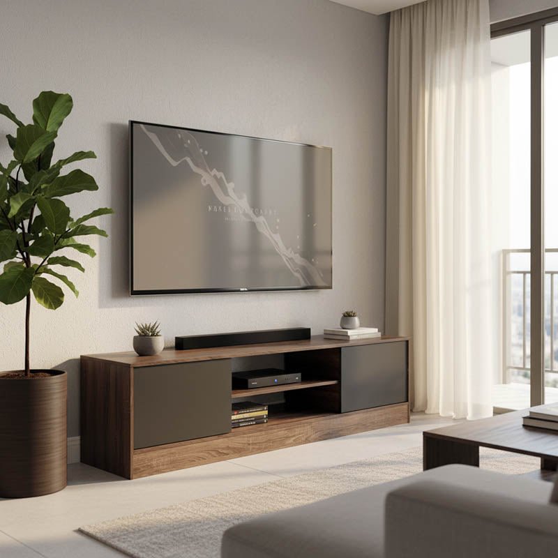 Comoda TV Sasa, Pal melaminat, 150x35x42 cm - Comoda TV Sasa, Pal melaminat, 150x35x42 cm