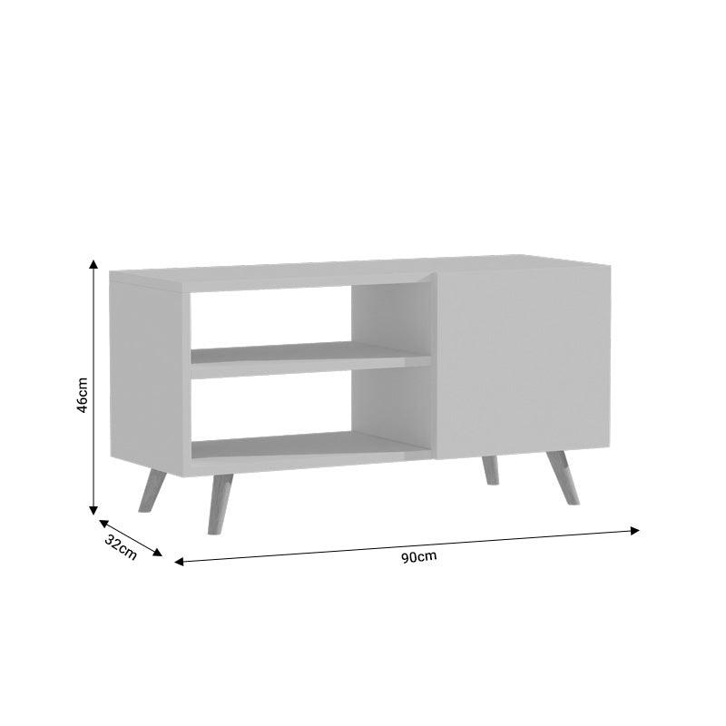 Comoda TV Orianne 90x32x46cm - Alb