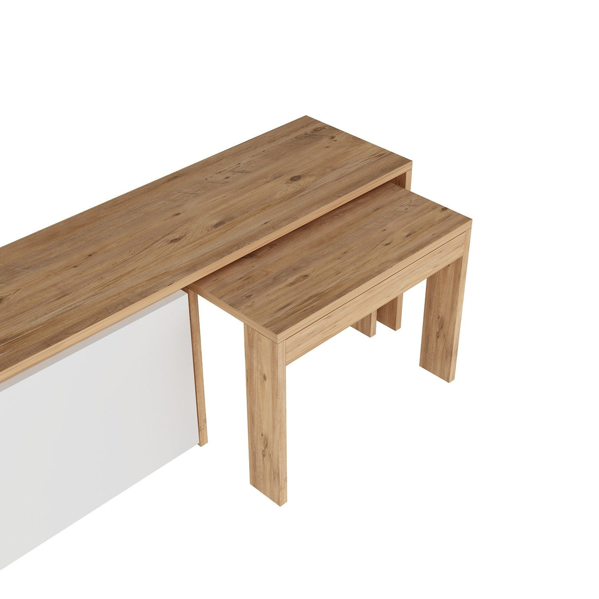 Comoda TV Oslo Antec, Anthracite Walnut - White Atlantic Pine, 180x43 cm - White Atlantic Pine