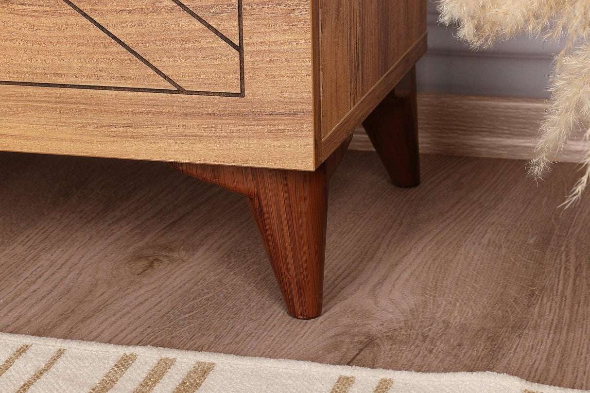Comoda TV Roza, Lemn, Natural, 100x54x35 cm