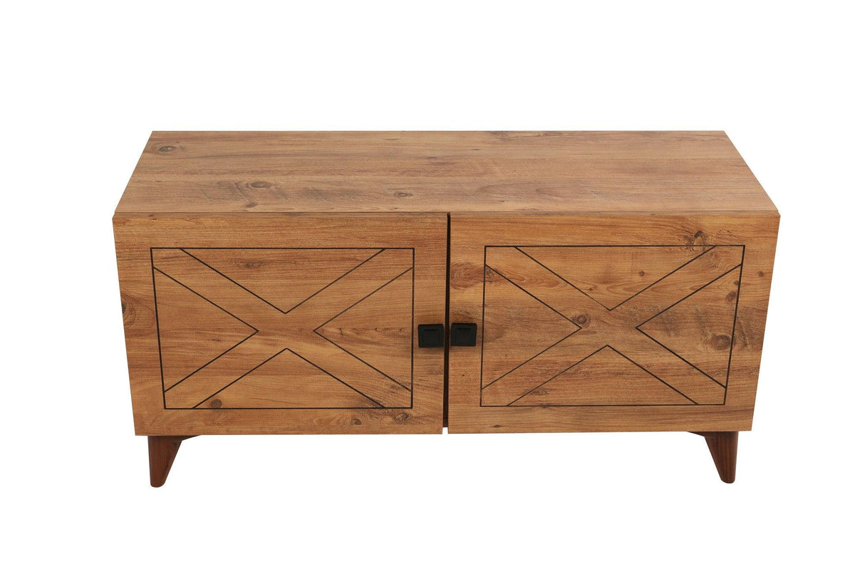 Comoda TV Roza, Lemn, Natural, 100x54x35 cm