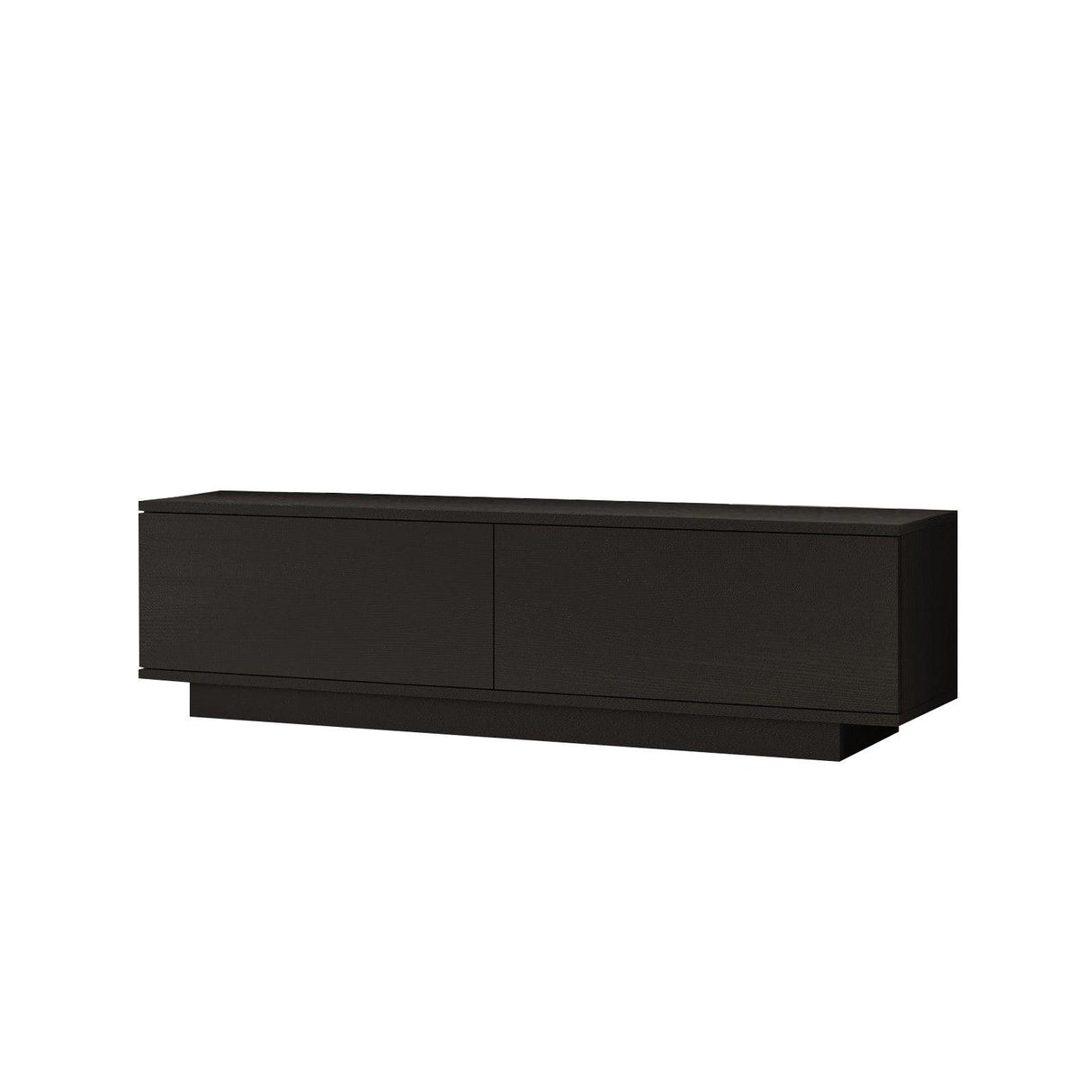 Comoda TV Shelfy, Alb - Negru, 140x39x36 cm - Negru